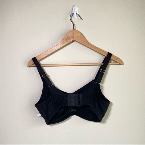 NWT Grenier Lingerie Unlined No Wire High Support Bra Black Size 34F - Picture 3 of 9